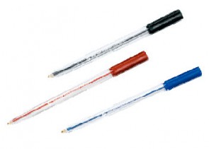 50 bolígrafos económico punta media bola 1mm negro, azul, rojo